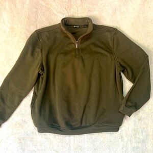 Pro Tour dark olive green long sleeve 1/4 zip pullover size XLT men’s